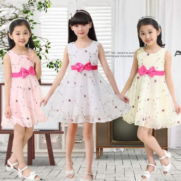 2016夏季新款韩版女童连衣裙儿童装蕾丝网纱女孩公主裙 一件代发