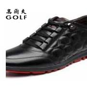 高爾夫GOLF新款男士真皮休闲男鞋中老年爸爸皮鞋